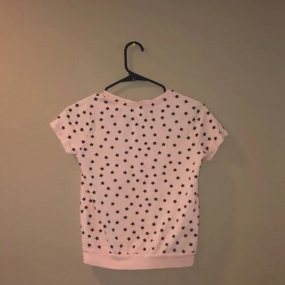 Blush pink shirt with black stars - Picture 3 of 3